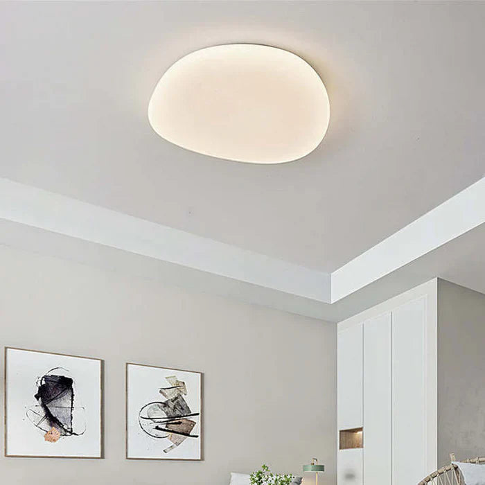 Organisk LED-loftlampe i naturlig stenform