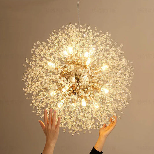 Eksklusiv lysekrone med krystaller – Loftlampe til elegante interiører