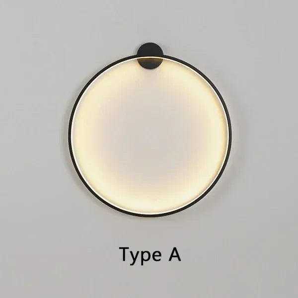 Moderne rund LED væglampe