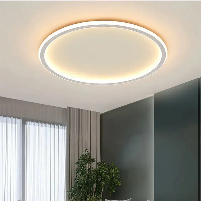 Moderne LED-loftlampe i cirkelform