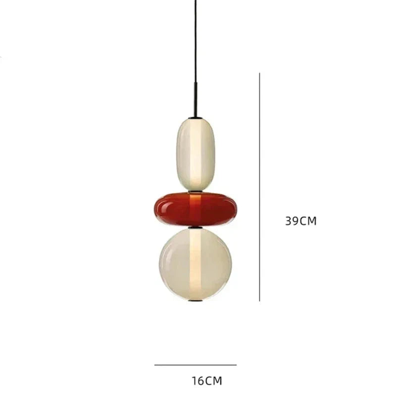 Pendellampe i kandiseret glas