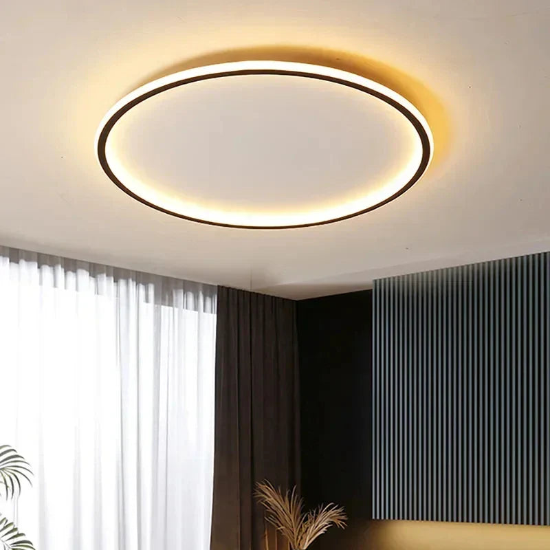 Moderne LED-loftlampe i cirkelform