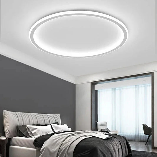 Moderne LED-loftlampe i cirkelform