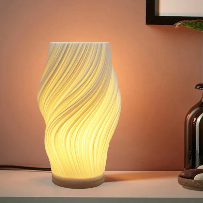 Spiralformet LED-bordlampe