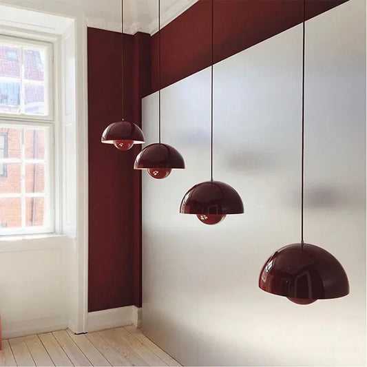 LED-pendellampe med halvkugleform