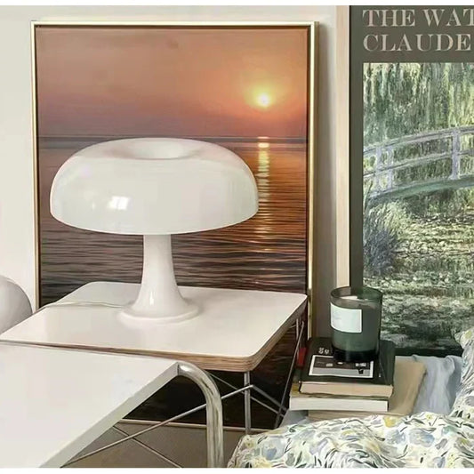 Moderne LED-bordlampe i svampeform
