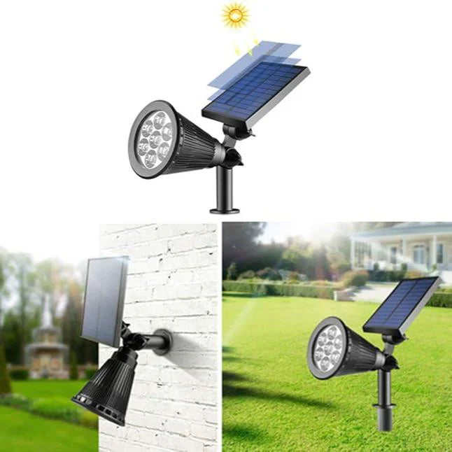Solardrevet LED-havespot med skumringssensor