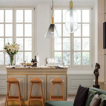 Designer LED-pendellampe med glasskærme