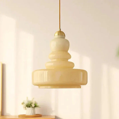 Pendellampe i Mælkeglas – Bauhaus Design