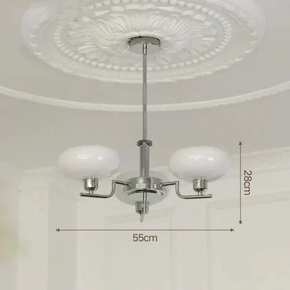 Moderne lysekrone med opalglas skærme