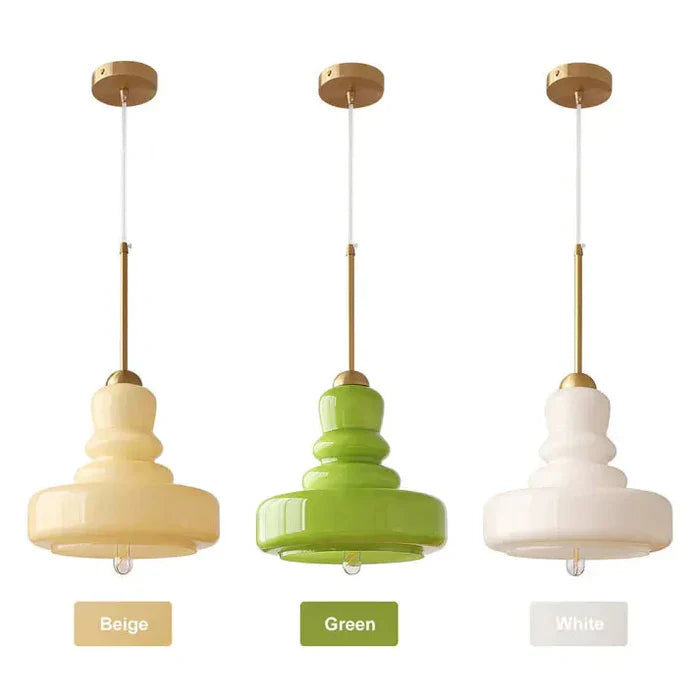 Pendellampe i Mælkeglas – Bauhaus Design