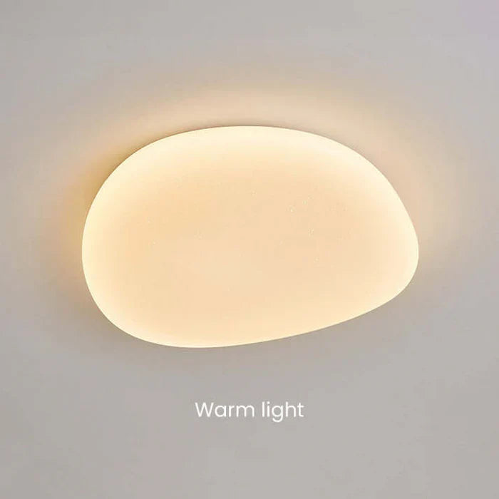 Organisk LED-loftlampe i naturlig stenform