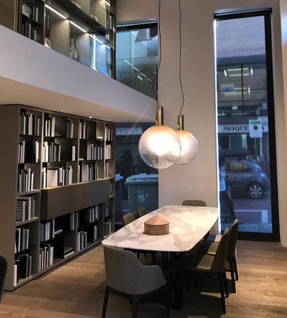 Designer LED-pendellampe med glasskærme