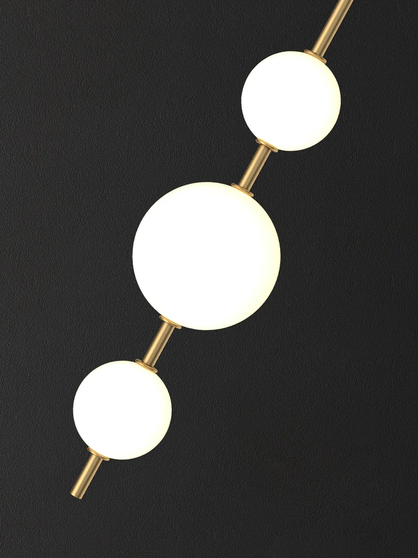 Moderne geometrisk væglampe med LED-kugler