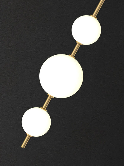 Moderne geometrisk væglampe med LED-kugler