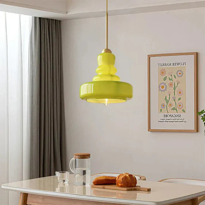 Pendellampe i Mælkeglas – Bauhaus Design