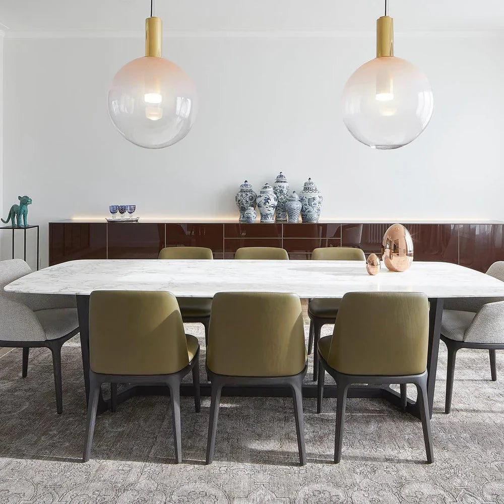 Designer LED-pendellampe med glasskærme