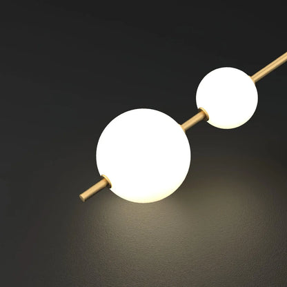 Moderne geometrisk væglampe med LED-kugler