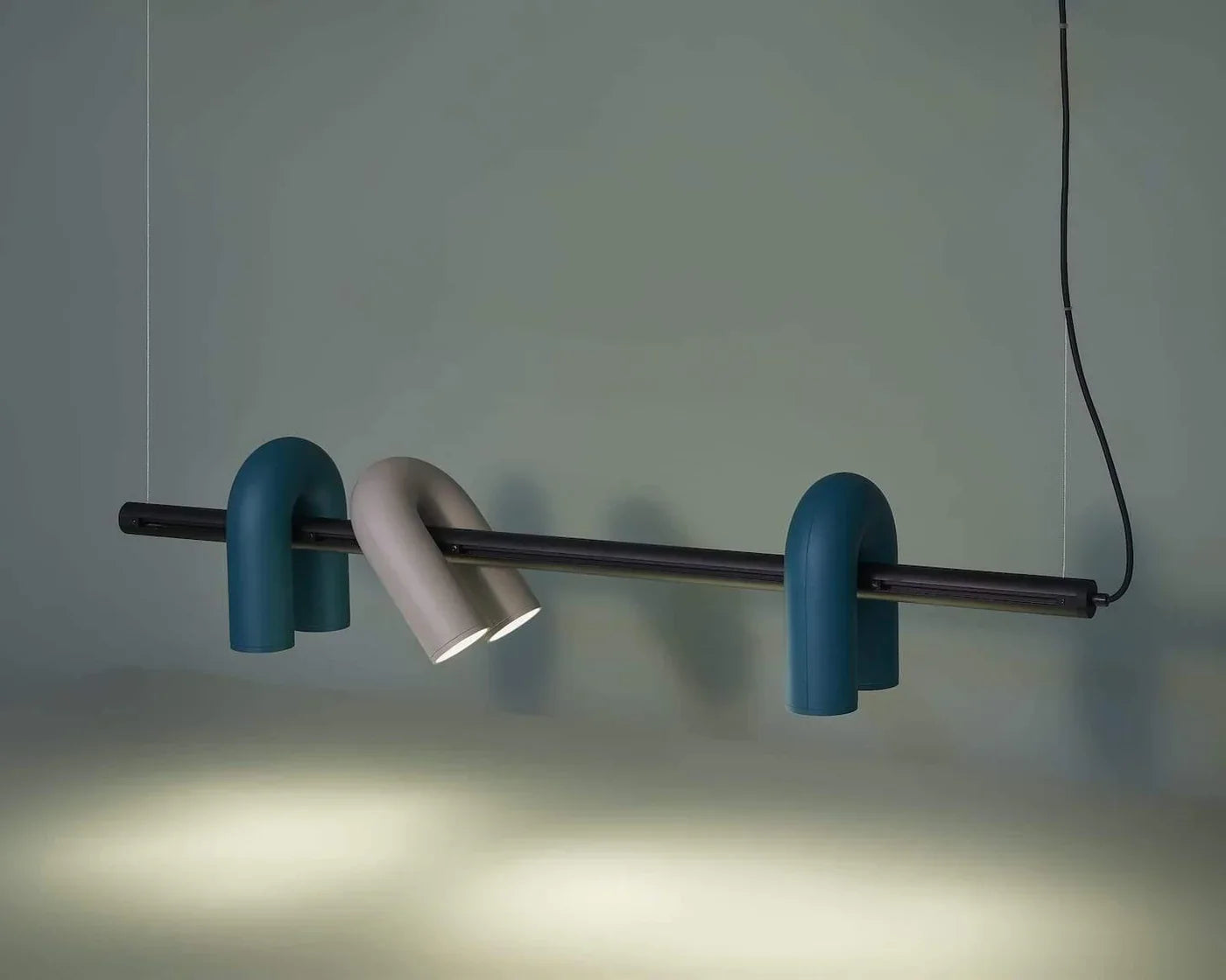 Skulpturel pendellampe med moderne design