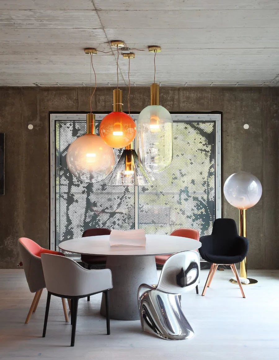 Designer LED-pendellampe med glasskærme