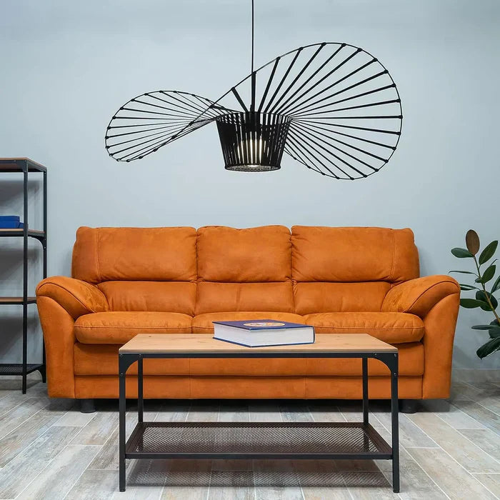 Moderne pendellampe med skulpturel spiralform
