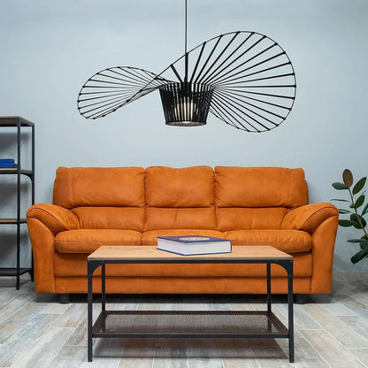Moderne pendellampe med skulpturel spiralform