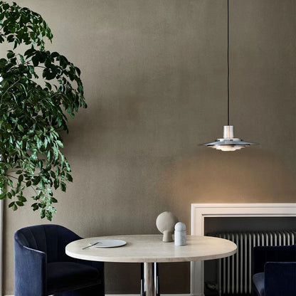 Retro pendellampe i aluminium med lagdelt LED-design