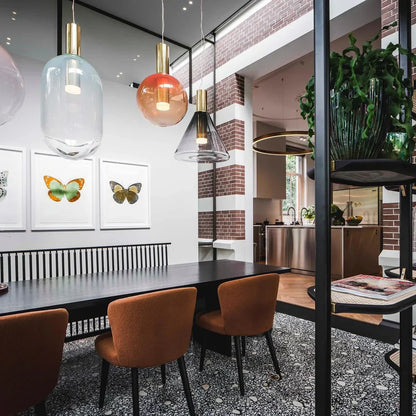 Designer LED-pendellampe med glasskærme