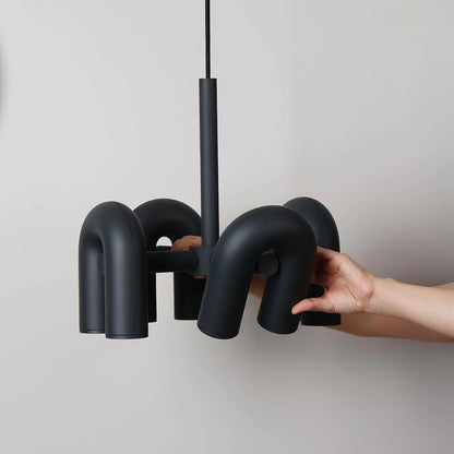 Skulpturel pendellampe med moderne design