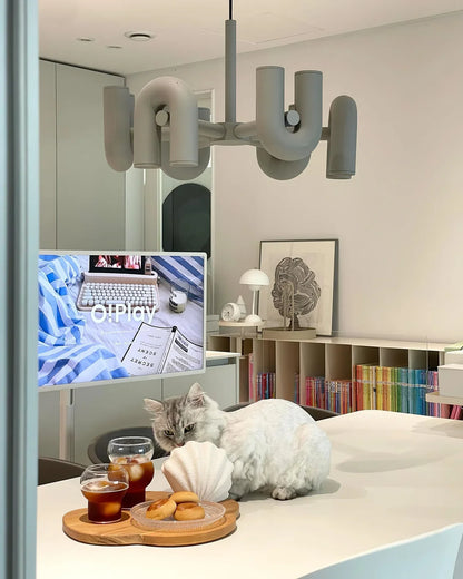 Skulpturel pendellampe med moderne design