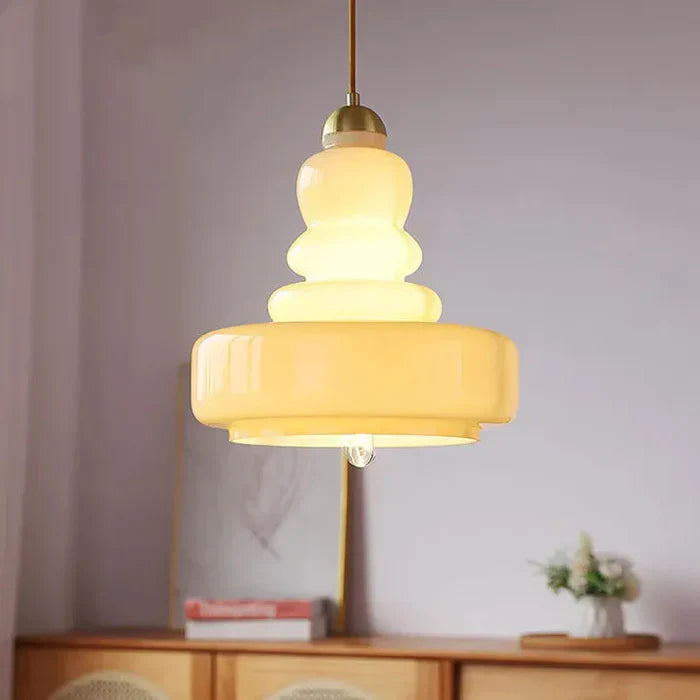 Pendellampe i Mælkeglas – Bauhaus Design