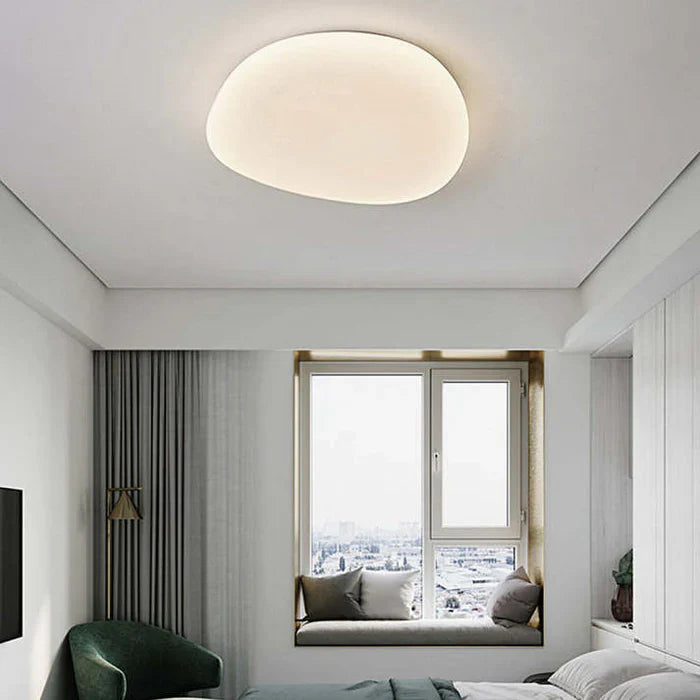 Organisk LED-loftlampe i naturlig stenform