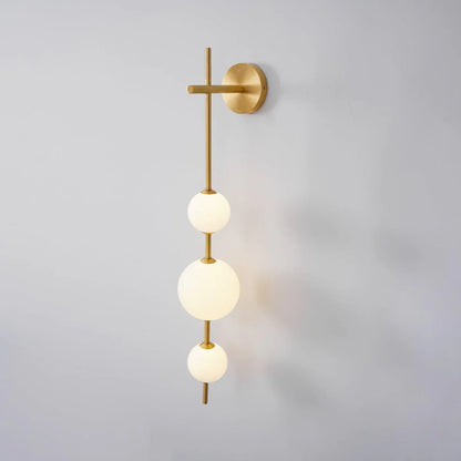 Moderne geometrisk væglampe med LED-kugler