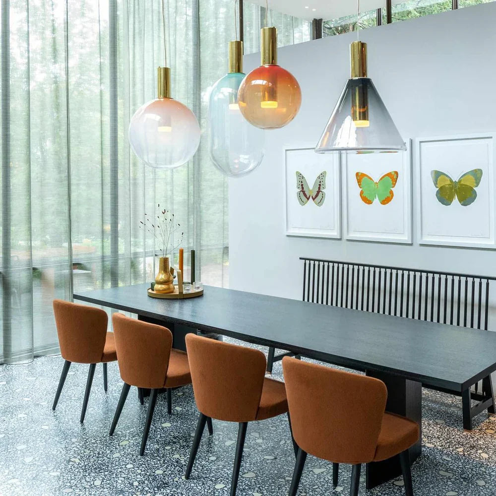 Designer LED-pendellampe med glasskærme