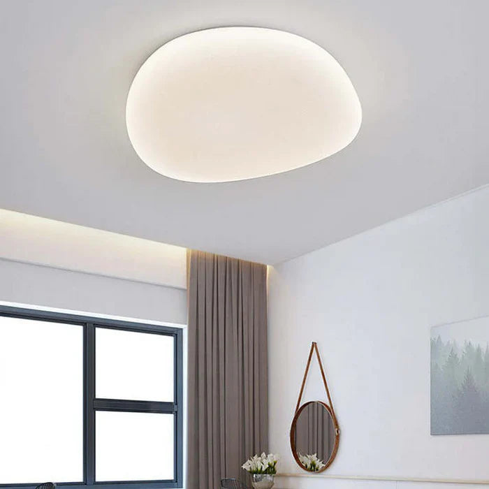 Organisk LED-loftlampe i naturlig stenform