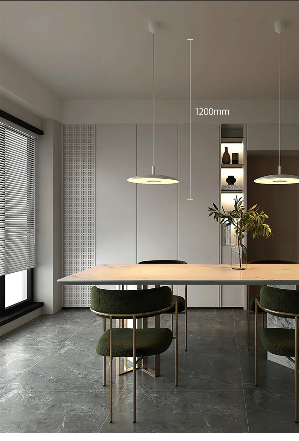 Slank LED pendellampe – Moderne loftlampe i tallerkenform