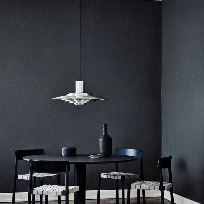Retro pendellampe i aluminium med lagdelt LED-design