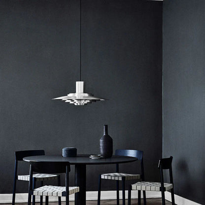 Retro pendellampe i aluminium med lagdelt LED-design
