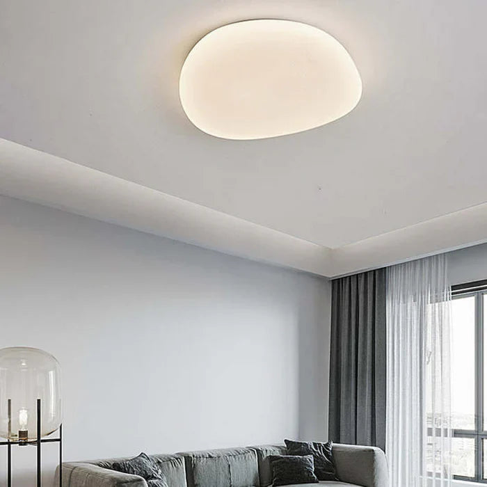 Organisk LED-loftlampe i naturlig stenform