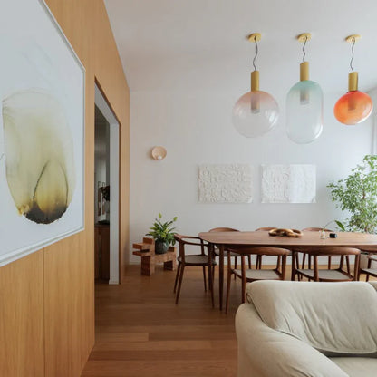 Designer LED-pendellampe med glasskærme