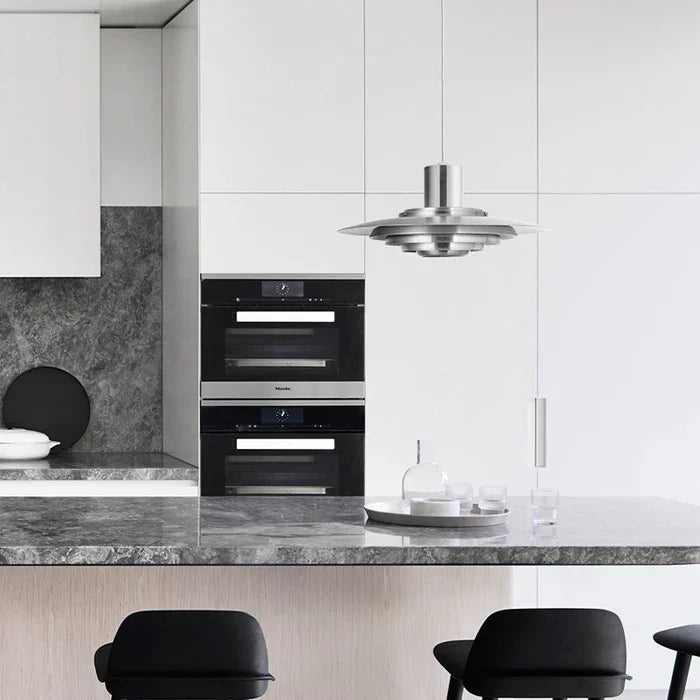 Retro pendellampe i aluminium med lagdelt LED-design