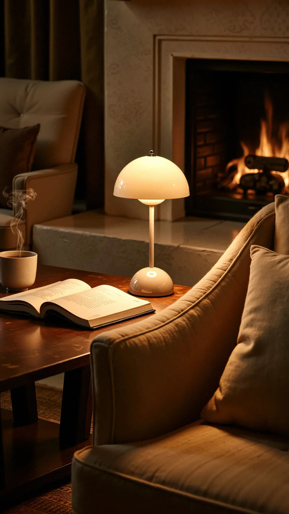 Trådløs bordlampe i minimalistisk design