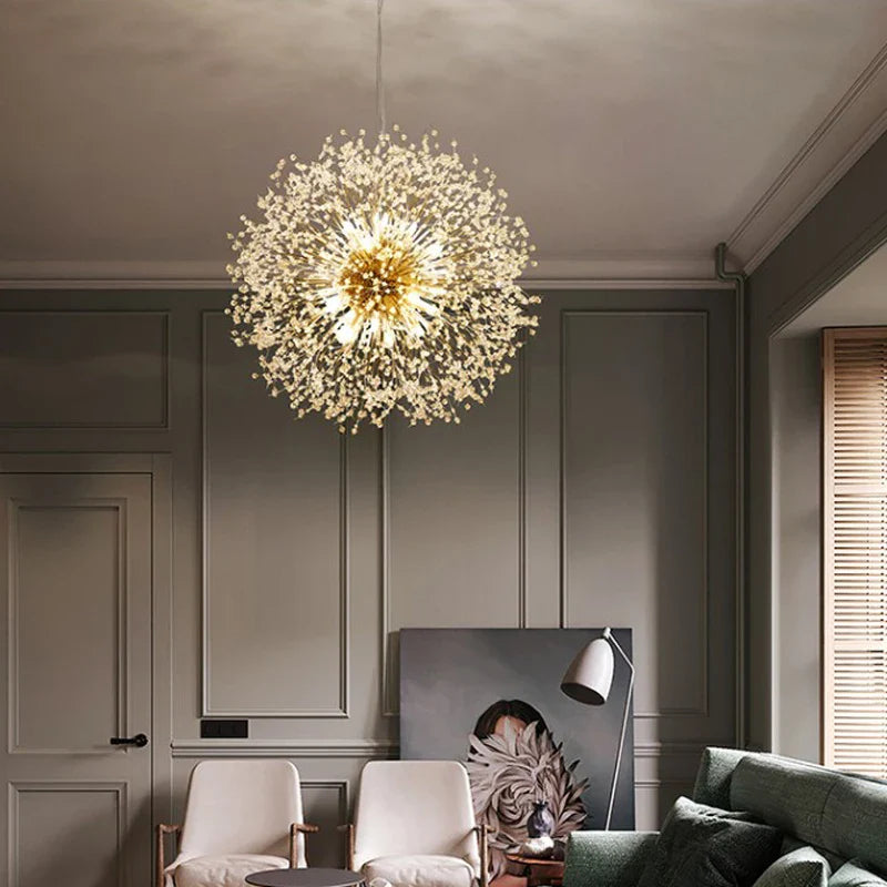 Eksklusiv lysekrone med krystaller – Loftlampe til elegante interiører