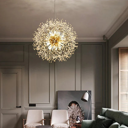 Eksklusiv lysekrone med krystaller – Loftlampe til elegante interiører