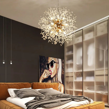 Eksklusiv lysekrone med krystaller – Loftlampe til elegante interiører