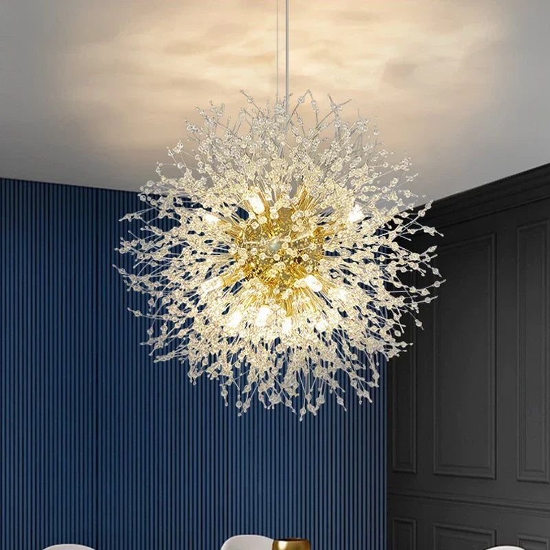 Eksklusiv lysekrone med krystaller – Loftlampe til elegante interiører