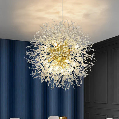 Eksklusiv lysekrone med krystaller – Loftlampe til elegante interiører