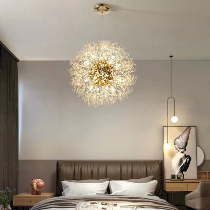 Eksklusiv lysekrone med krystaller – Loftlampe til elegante interiører