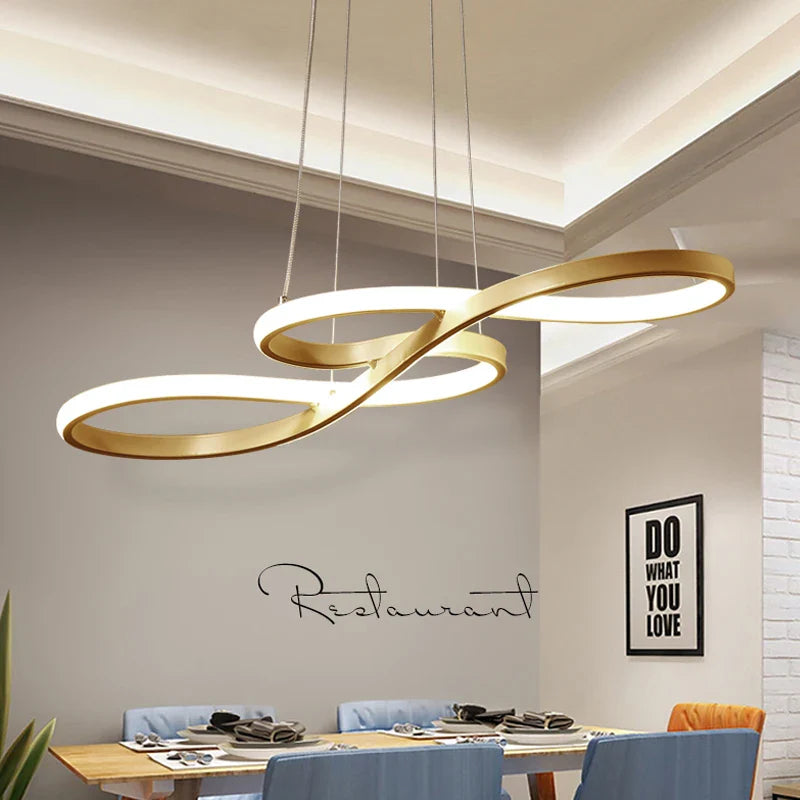 LED Pendellampe med Nodeformede Detaljer – Kreativt Moderne Loftlys