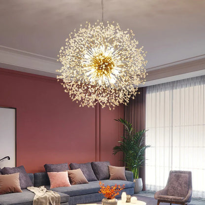 Eksklusiv lysekrone med krystaller – Loftlampe til elegante interiører